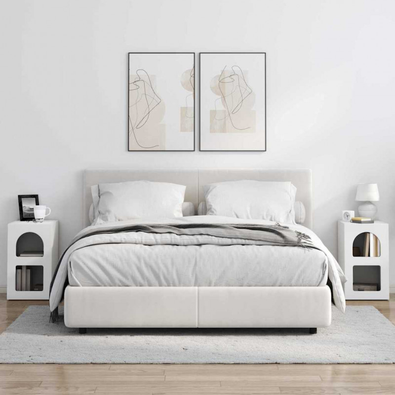 Stolik nocny 2 pcs Biały 29,5 x 33,5 x 50 cm