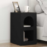 Stolik nocny Czarny 29,5 x 33,5 x 50 cm Materiał drewnopochodny