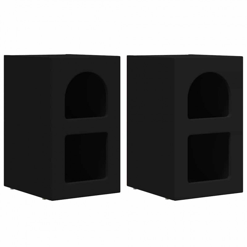 Stolik nocny 2 pcs Czarny 29,5 x 33,5 x 50 cm