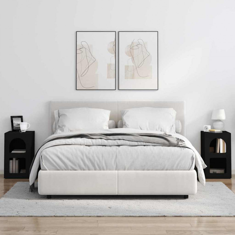 Stolik nocny 2 pcs Czarny 29,5 x 33,5 x 50 cm