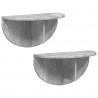 Półka ścienna 2 pcs Betonowy szary 48 x 24 x 24 cm