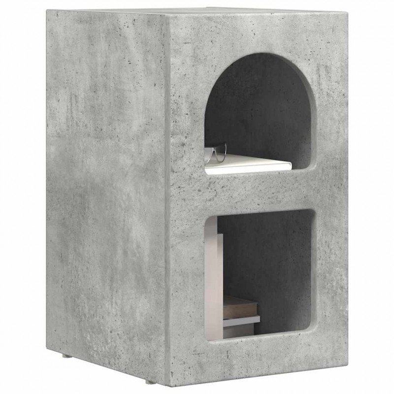 Stolik nocny Betonowy szary 29,5 x 33,5 x 50 cm