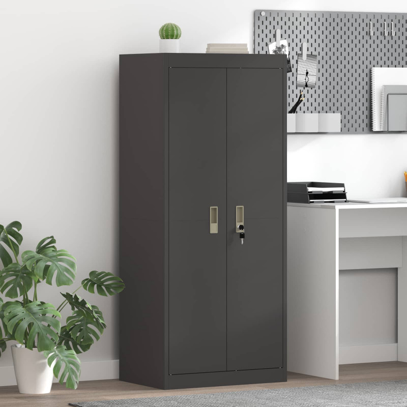 Szafka do przechowywania Czarny 60 x 40 x 140 cm Stal