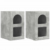 Stolik nocny 2 pcs Betonowy szary 29,5 x 33,5 x 50 cm