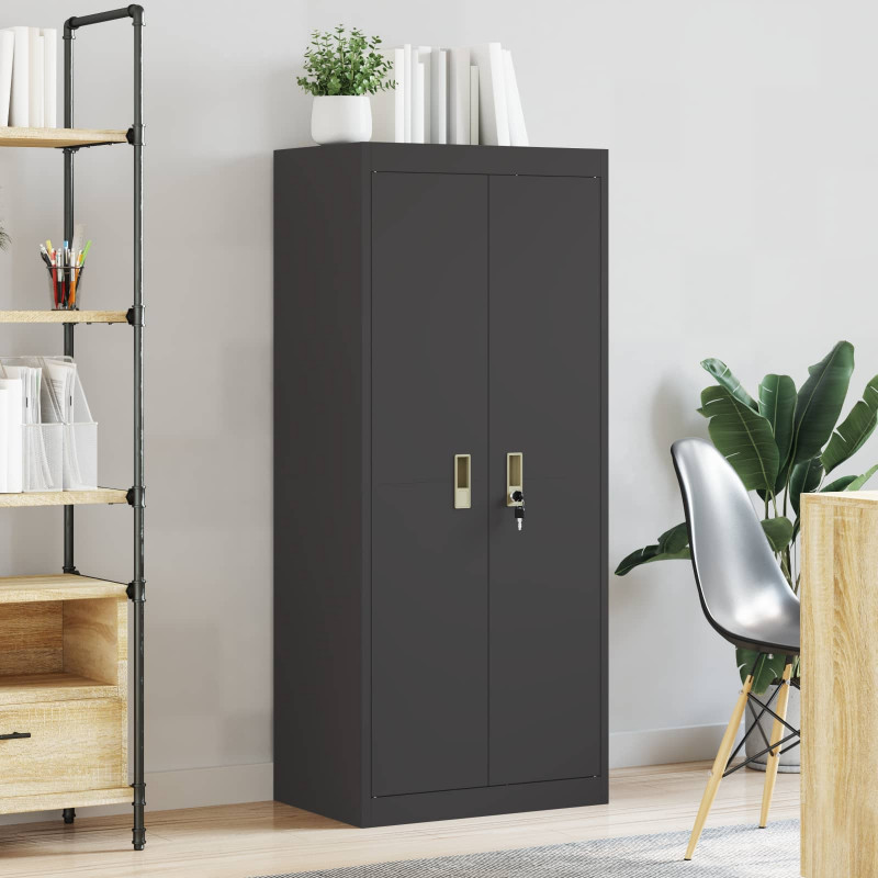 Szafka do przechowywania Czarny 60 x 40 x 140 cm Stal