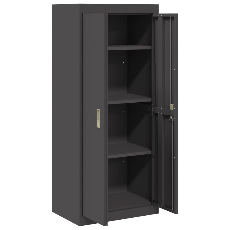 Szafka do przechowywania Czarny 60 x 40 x 140 cm Stal