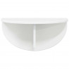 Półka ścienna 2 pcs Wysoki połysk biały 48 x 24 x 24 cm