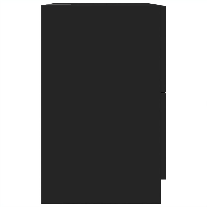 Szafka pod umywalkę, czarna, 40x37x59 cm