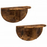 Półka ścienna 2 pcs Dąb wędzony 48 x 24 x 24 cm