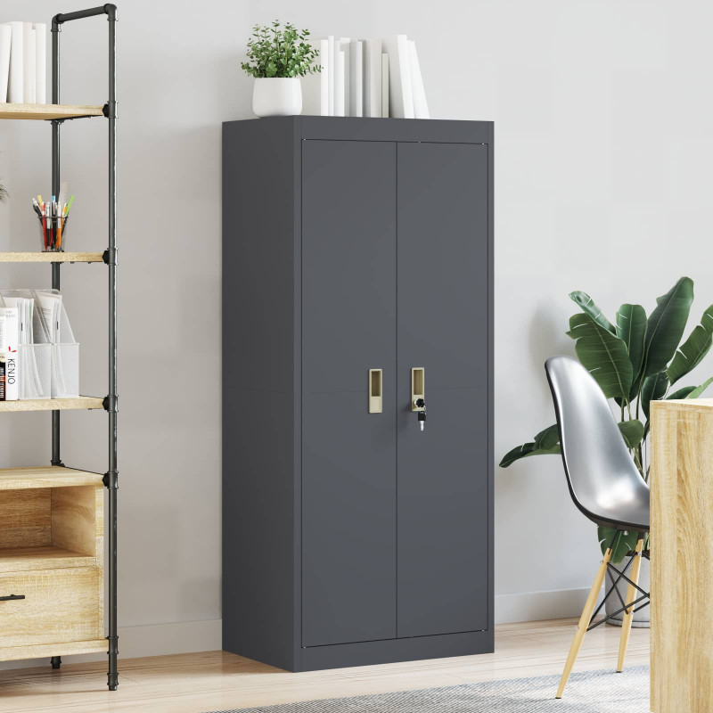 Szafka do przechowywania Antracyt 60 x 40 x 140 cm Stal