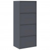 Szafka do przechowywania Antracyt 60 x 40 x 140 cm Stal