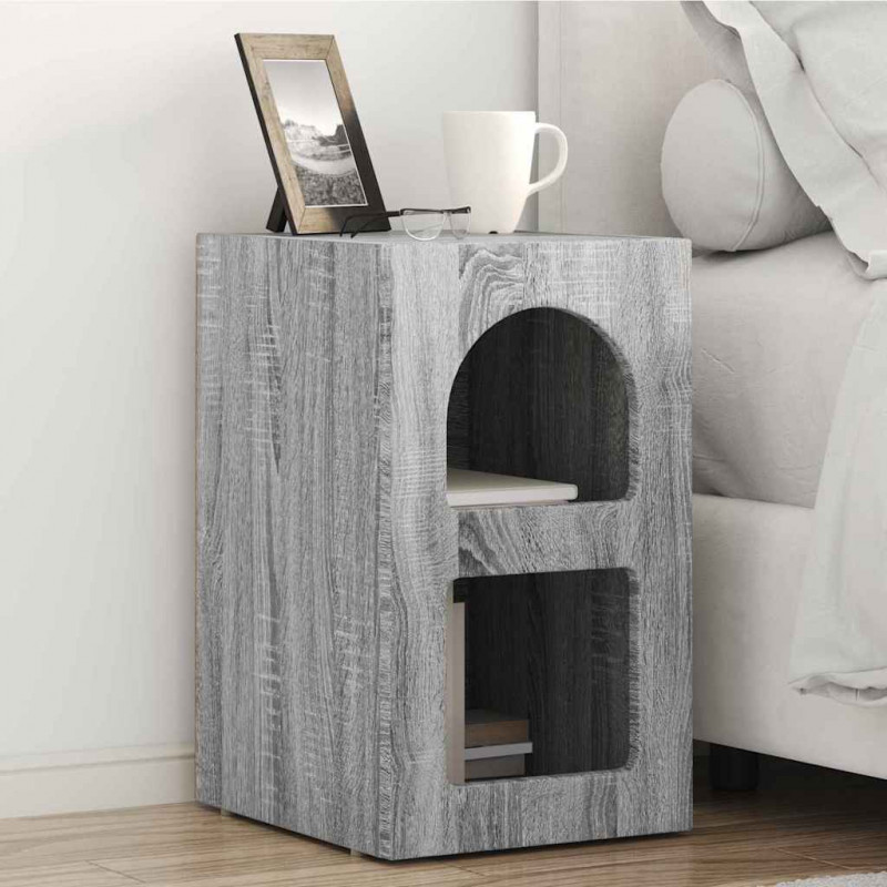 Stolik nocny Szary Sonoma 29,5 x 33,5 x 50 cm