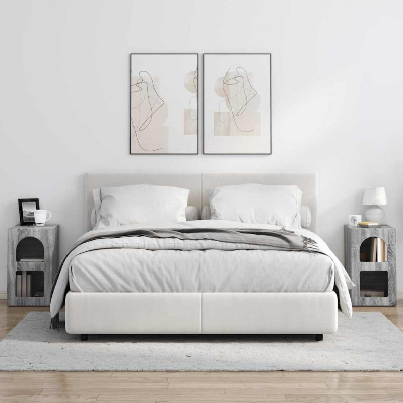 Stolik nocny 2 pcs Szary Sonoma 29,5 x 33,5 x 50 cm