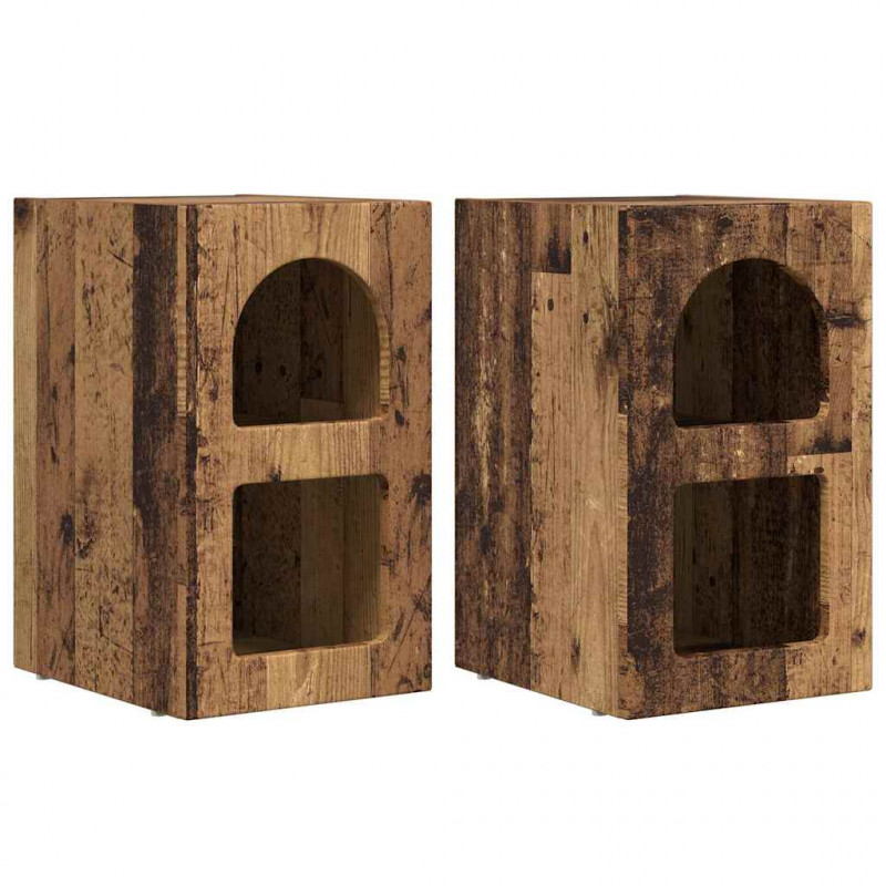 Stolik nocny 2 pcs Stare drewno 29,5 x 33,5 x 50 cm