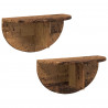 Półka ścienna 2 pcs Stare drewno 48 x 24 x 24 cm