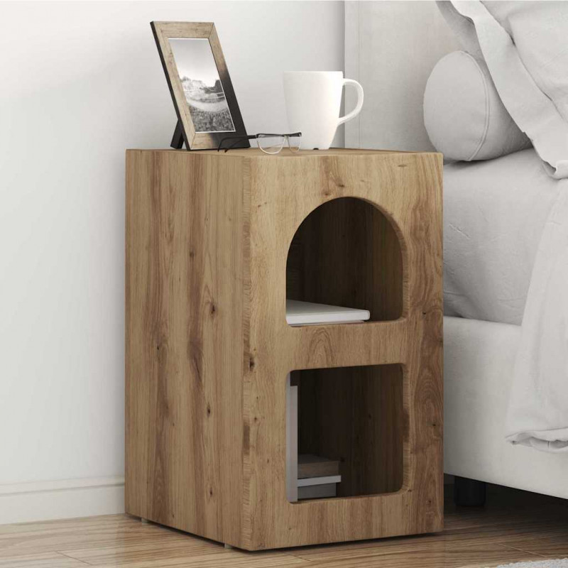 Stolik nocny 2 pcs Dąb rzemieślniczy 29,5 x 33,5 x 50 cm