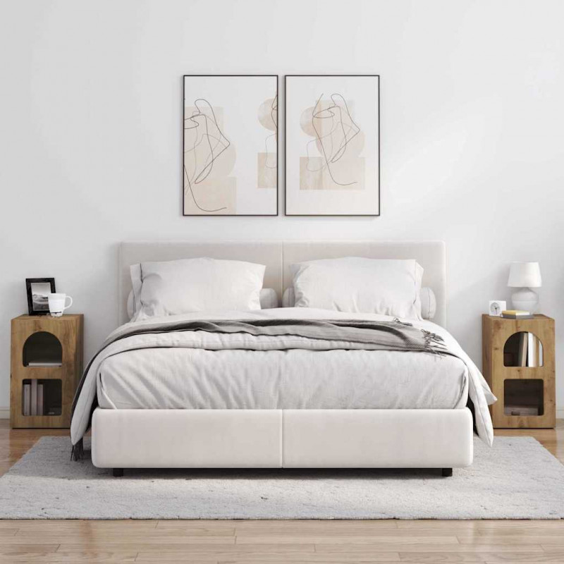 Stolik nocny 2 pcs Dąb rzemieślniczy 29,5 x 33,5 x 50 cm
