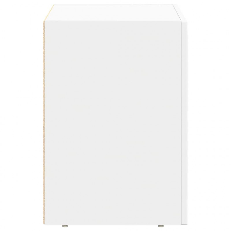 Stolik nocny Biały 40 x 35 x 50 cm Materiał drewnopochodny