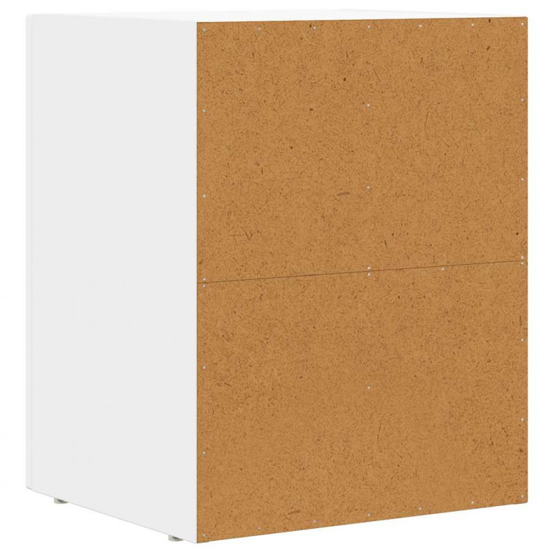 Stolik nocny Biały 40 x 35 x 50 cm Materiał drewnopochodny