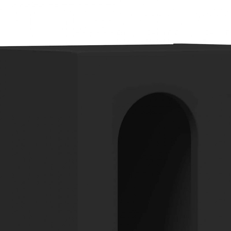 Stolik nocny Czarny 40 x 35 x 50 cm Materiał drewnopochodny