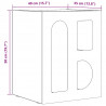 Stolik nocny Czarny 40 x 35 x 50 cm Materiał drewnopochodny