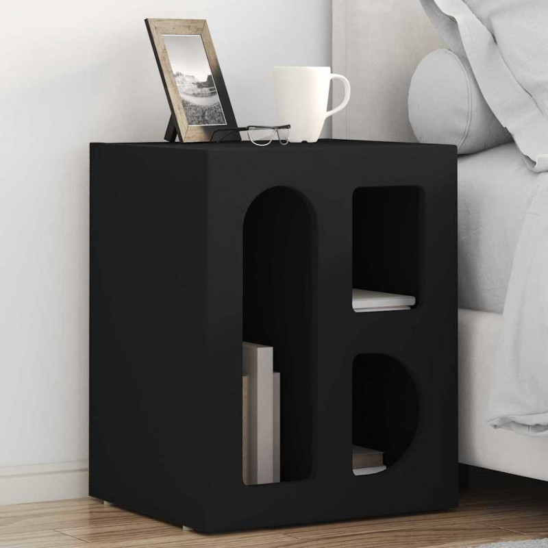 Stolik nocny 2 pcs Czarny 40 x 35 x 50 cm