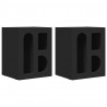 Stolik nocny 2 pcs Czarny 40 x 35 x 50 cm