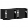 Szafka pod telewizor 2 pcs Czarny 39 x 31 x 29,5 cm