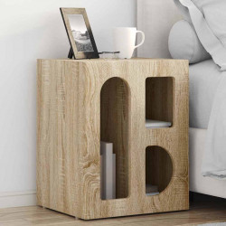 Stolik nocny Dąb Sonoma 40 x 35 x 50 cm Materiał drewnopochodny