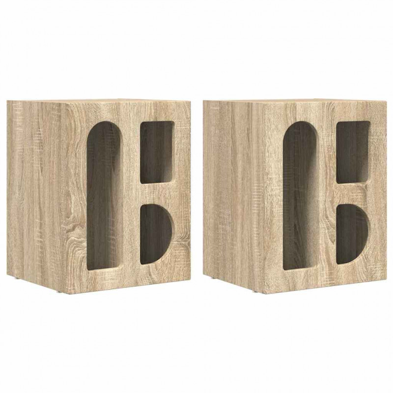Stolik nocny 2 pcs Dąb Sonoma 40 x 35 x 50 cm
