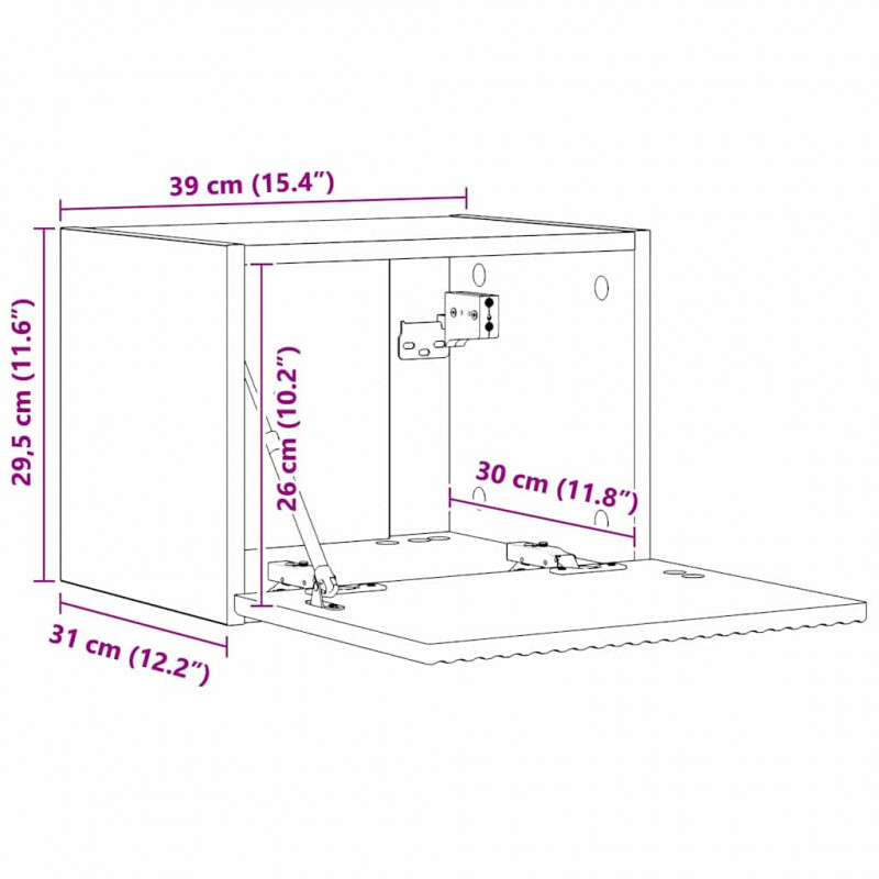 Szafka pod telewizor Sonoma 39 x 31 x 29,5 cm