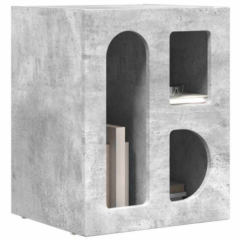 Stolik nocny Betonowy szary 40 x 35 x 50 cm
