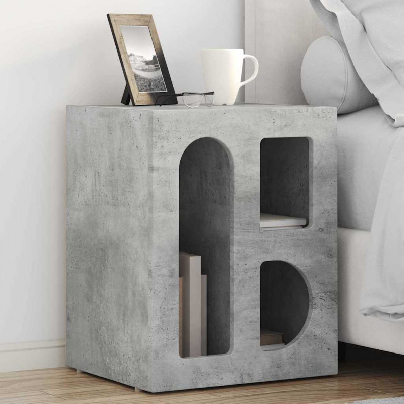 Stolik nocny 2 pcs Betonowy szary 40 x 35 x 50 cm