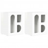 Stolik nocny 2 pcs Wysoki połysk biały 40 x 35 x 50 cm