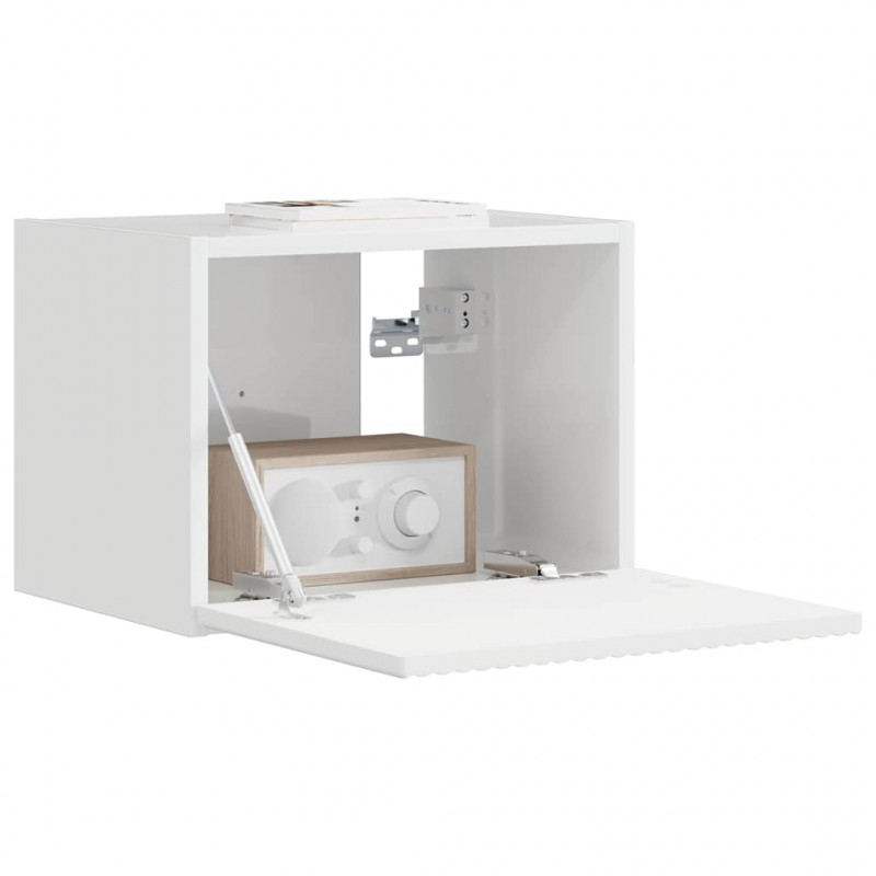Szafka pod telewizor Błyszcząca biel 39 x 31 x 29,5 cm