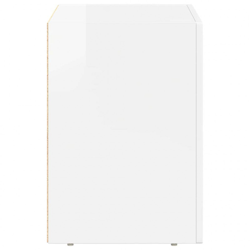 Stolik nocny 2 pcs Wysoki połysk biały 40 x 35 x 50 cm