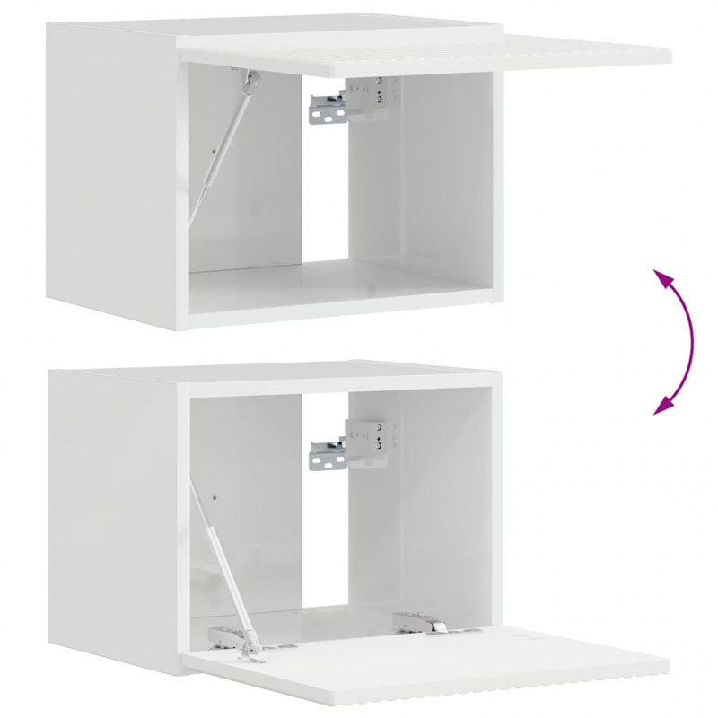 Szafka pod telewizor Błyszcząca biel 39 x 31 x 29,5 cm