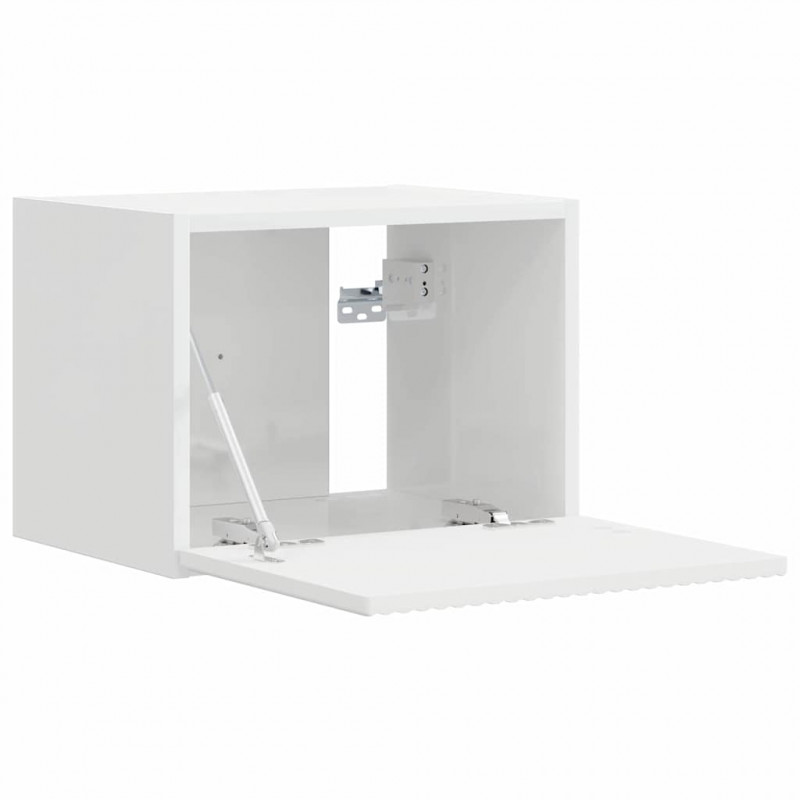 Szafka pod telewizor 2 pcs Błyszcząca biel 39 x 31 x 29,5 cm