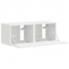 Szafka pod telewizor 2 pcs Błyszcząca biel 39 x 31 x 29,5 cm