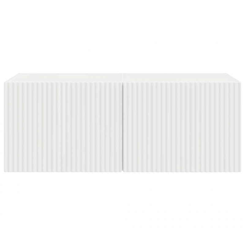 Szafka pod telewizor 2 pcs Błyszcząca biel 39 x 31 x 29,5 cm