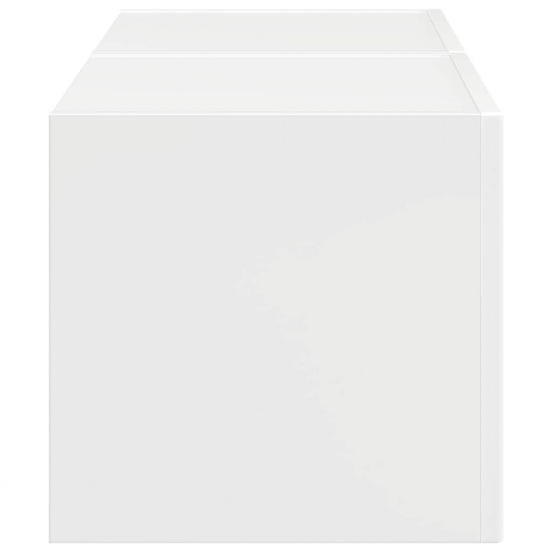 Szafka pod telewizor 2 pcs Błyszcząca biel 39 x 31 x 29,5 cm