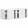 Szafka pod telewizor 2 pcs Błyszcząca biel 39 x 31 x 29,5 cm