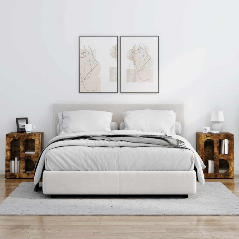 Stolik nocny 2 pcs Dąb wędzony 40 x 35 x 50 cm
