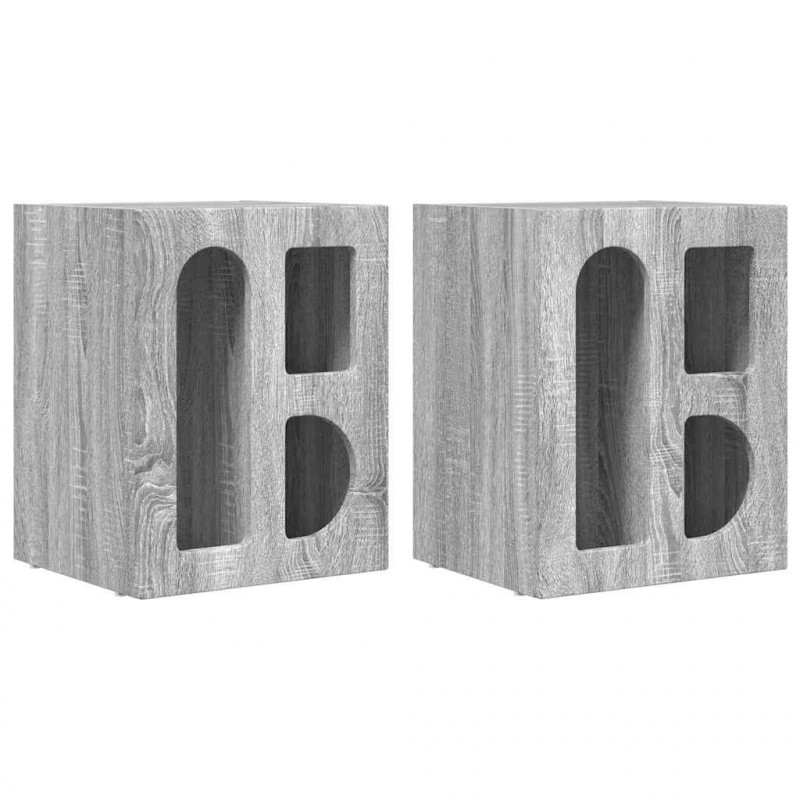 Stolik nocny 2 pcs Szary Sonoma 40 x 35 x 50 cm