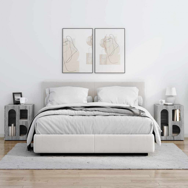 Stolik nocny 2 pcs Szary Sonoma 40 x 35 x 50 cm