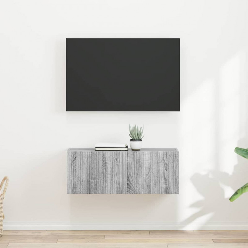 Szafka pod telewizor 2 pcs Szary Sonoma 39 x 31 x 29,5 cm