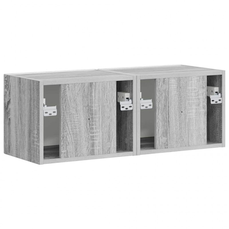 Szafka pod telewizor 2 pcs Szary Sonoma 39 x 31 x 29,5 cm