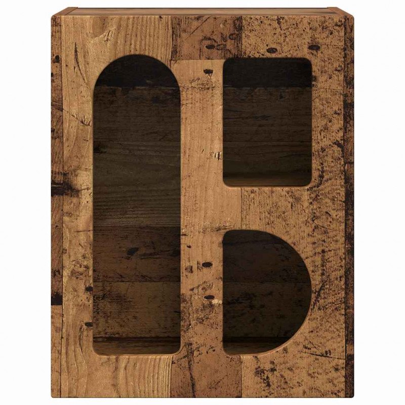 Stolik nocny 2 pcs Stare drewno 40 x 35 x 50 cm