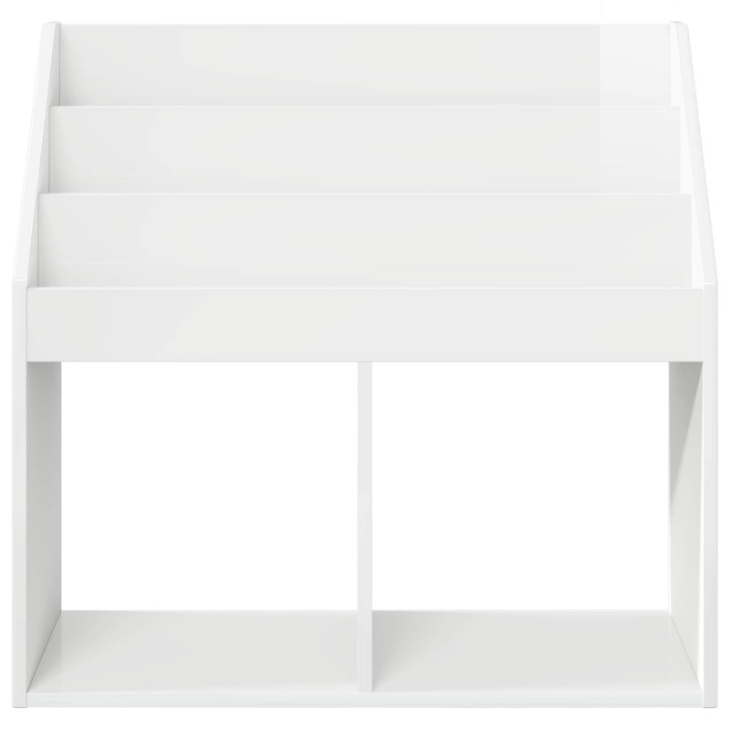 Biblioteczka dla dzieci Wysoki połysk biały 72,5 x 29,5 x 69 cm