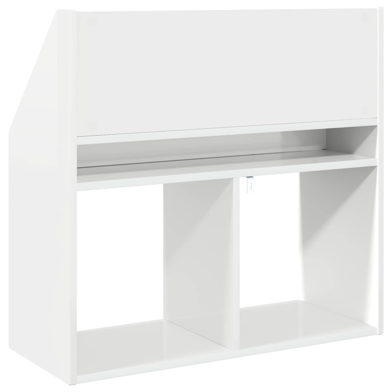 Biblioteczka dla dzieci Wysoki połysk biały 72,5 x 29,5 x 69 cm